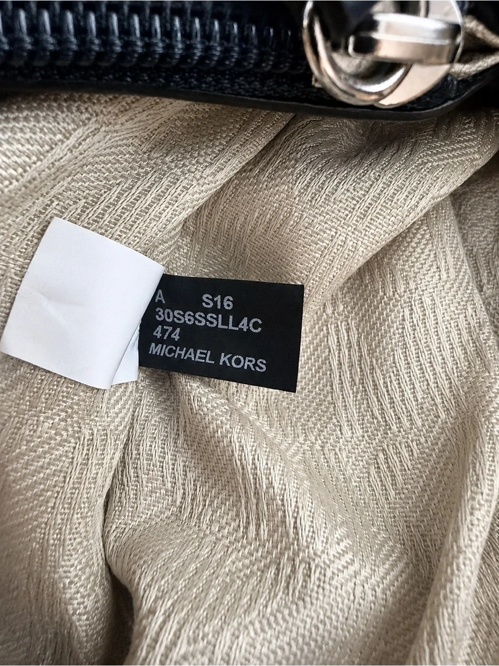Michael Kors Sloan Large Denim Chevron Shoulder Bag